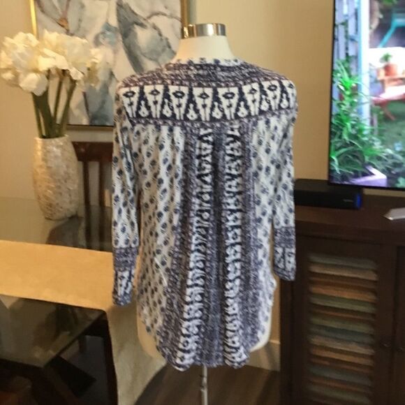 LUCKY BRAND BUTTON DOWN BLOUSE TOP M LONG SLEEVES - Picture 7 of 9